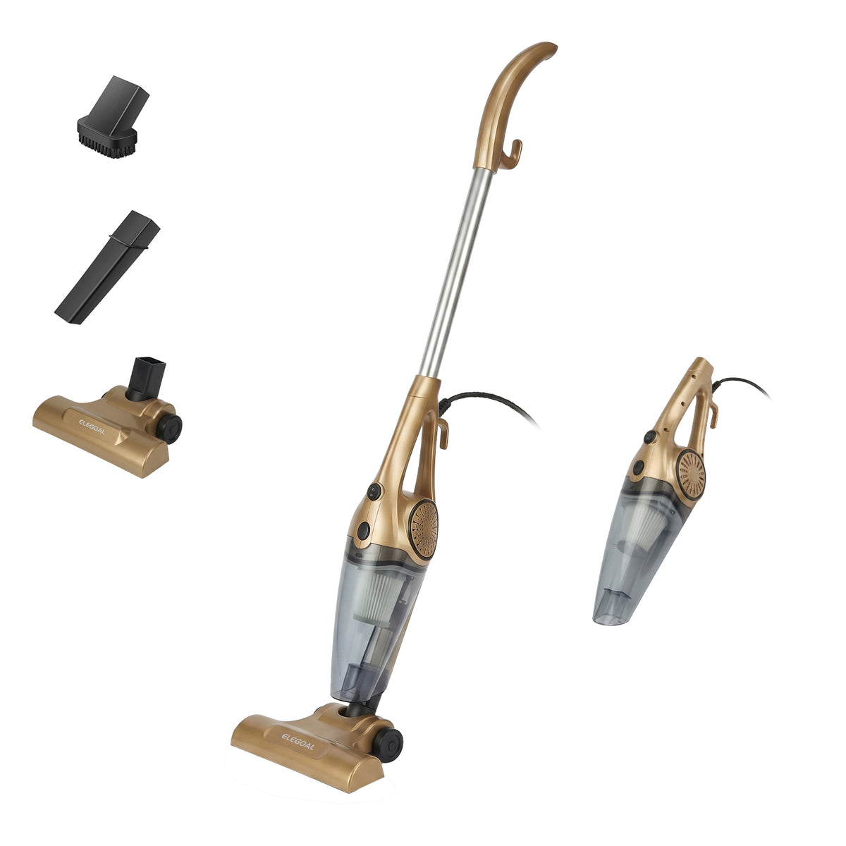PV26 Corded Stick Vacuum - 16,000Pa Suction, 600W, 0.8L Dust Cup