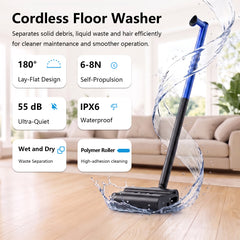 FW07 Cordless Floor Washer - Innovative 0-Suction & 0-Emission