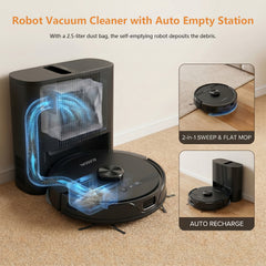 RP80 Robot Vacuum & Mop - 5,000Pa Suction, 150min Runtime, Vacuum & Mop