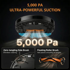 RP80 Robot Vacuum & Mop - 5,000Pa Suction, 150min Runtime, Vacuum & Mop