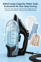 IW8 Handheld Garment Steamer - 2600W, 30g/min Steam, 260mL Tank