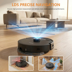 RP80 Robot Vacuum & Mop - 5,000Pa Suction, 150min Runtime, Vacuum & Mop