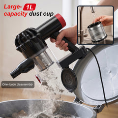PV18 Corded Stick Vacuum - 16,000Pa Suction, 1L Dust Cup, 180° flexible reach