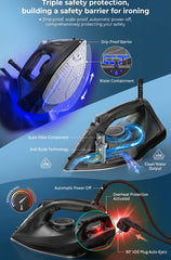 IW8 Handheld Garment Steamer - 2600W, 30g/min Steam, 260mL Tank