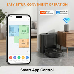 RP80 Robot Vacuum & Mop - 5,000Pa Suction, 150min Runtime, Vacuum & Mop