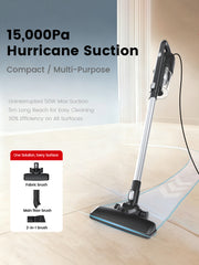 PV16 Corded Stick Vacuum - 15,000Pa Suction, 0.4L Dust Cup, HEPA Filter